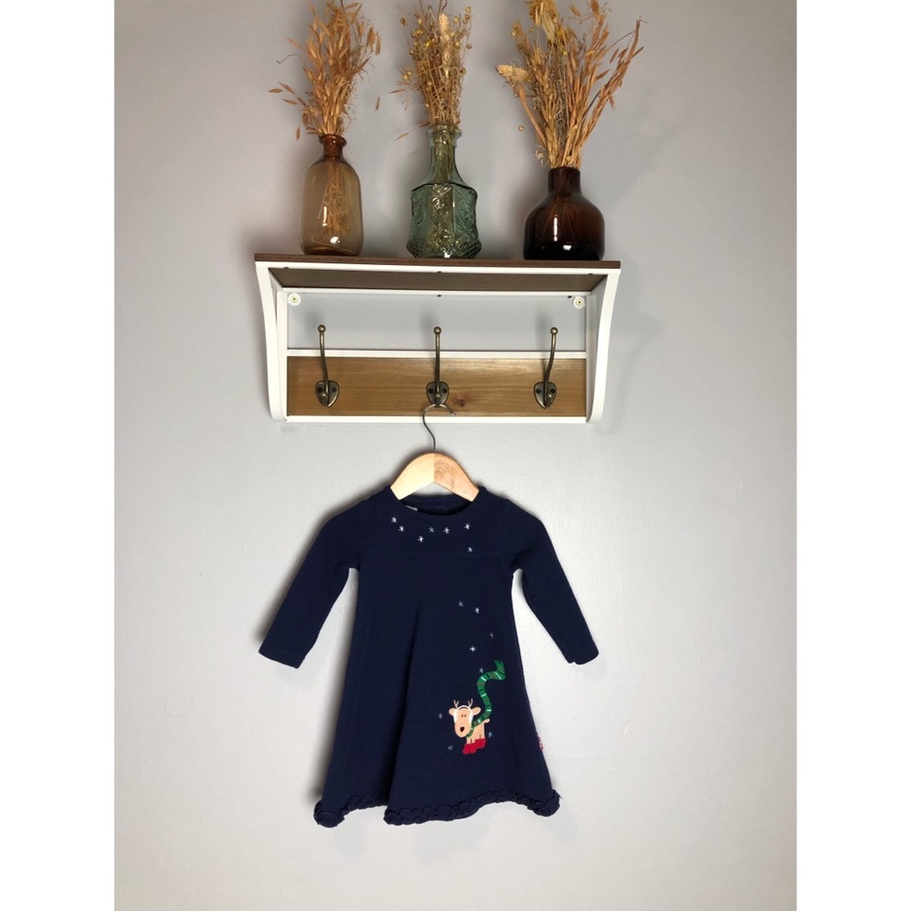 Le Top baby girl dress reindeer Christmas 18 month